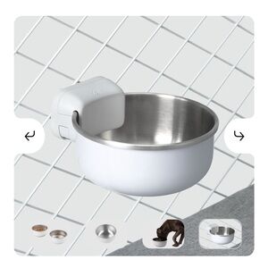 Diggs Crate Bowl with Clip in Ash, 38oz